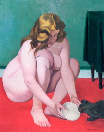 Woman with a Cat, 1919 by Felix Edouard Vallotton