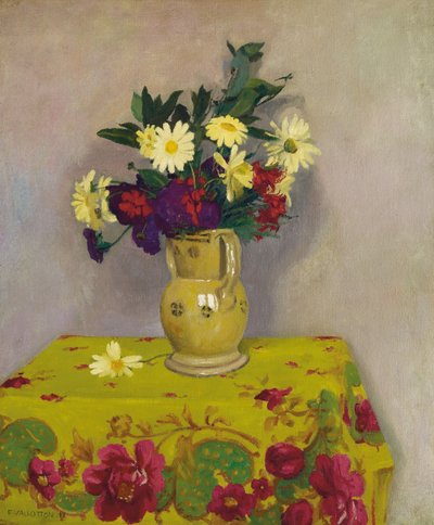Yellow Daisies and Various Flowers by Felix Edouard Vallotton