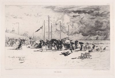 A Squall at Trouville by Felix Hilaire Buhot