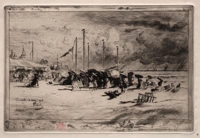 A Squall at Trouville by Felix Hilaire Buhot