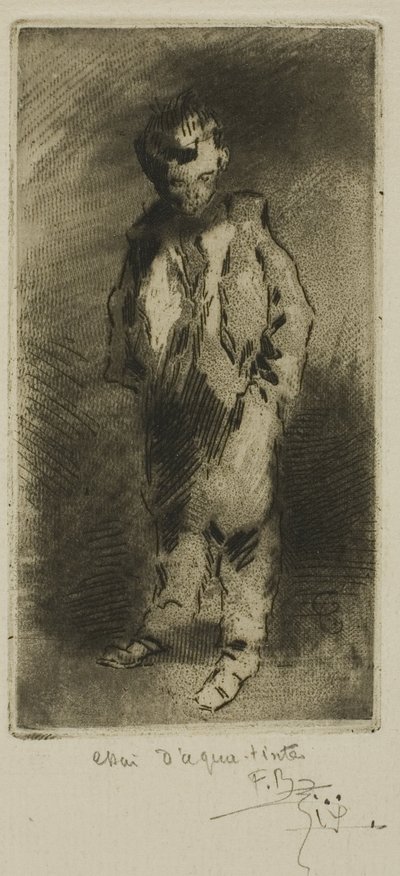 A Young Street Urchin by Felix Hilaire Buhot