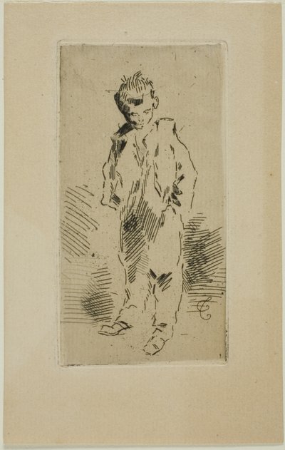 A Young Street Urchin by Felix Hilaire Buhot