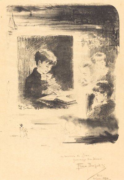 Child Drawing, 1894 by Felix Hilaire Buhot
