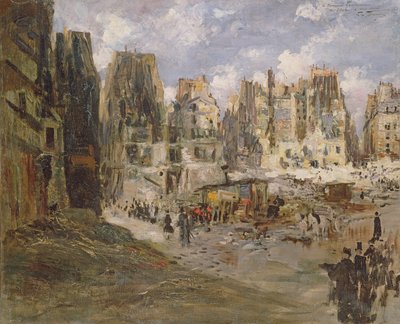 La Butte aux Moulins by Felix Hilaire Buhot
