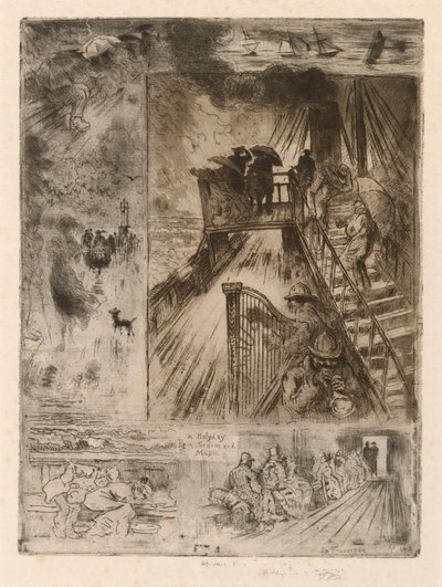 The Passage, 1879-1885 by Felix Hilaire Buhot