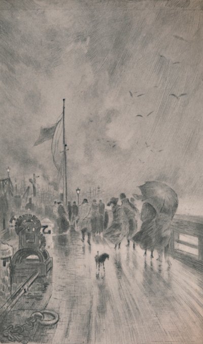 Landing in England, 1879, 1946 by Felix Hilaire Buhot