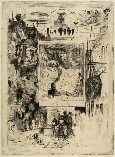 The Owl, 1883 by Felix Hilaire Buhot
