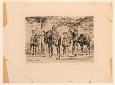 The Donkeys of the South by Felix Hilaire Buhot