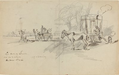 The Races of Deauville by Felix Hilaire Buhot