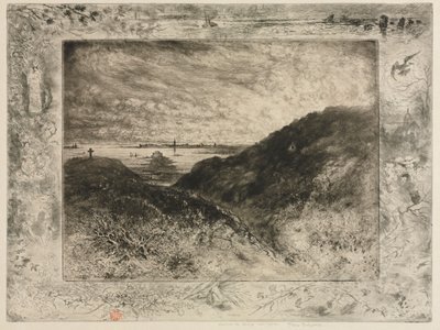 The Cliff: Bay of Saint-Malo, 1886-1890 by Felix Hilaire Buhot