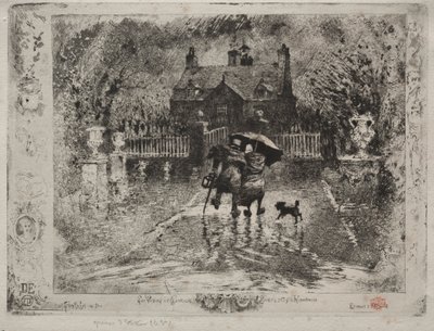 The Country Neighbors by Felix Hilaire Buhot