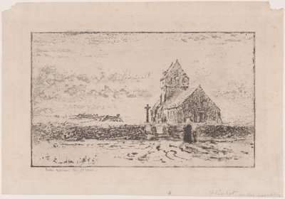 The Jobourg Church by Felix Hilaire Buhot
