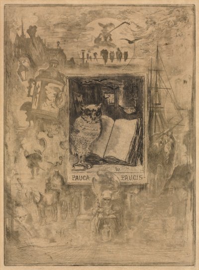 The Owl, 1883 by Felix Hilaire Buhot