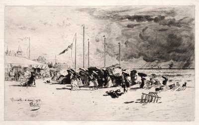 The Squall at Trouville by Felix Hilaire Buhot