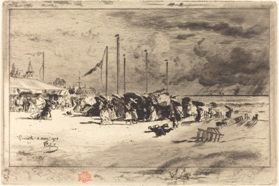 Squall at Trouville by Felix Hilaire Buhot