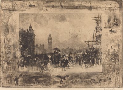 Westminster Bridge by Felix Hilaire Buhot