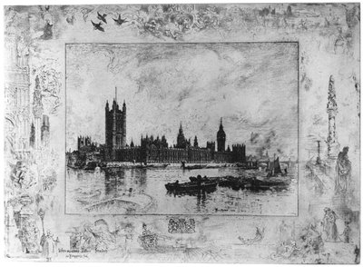Westminster Palace, c1870-1900 by Felix Hilaire Buhot