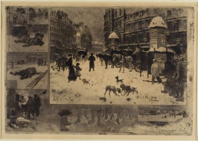 Winter in Paris by Felix Hilaire Buhot