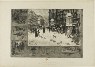 Winter in Paris by Felix Hilaire Buhot