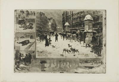 Winter in Paris by Felix Hilaire Buhot