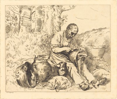 The Tinker by Felix Régamey after Alphonse Legros