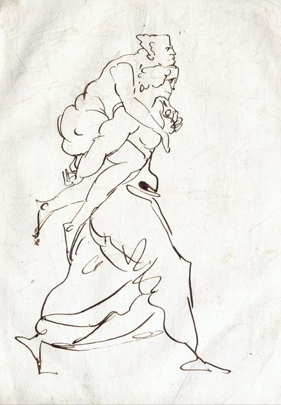 Aeneas and Anchises by Ferdinand Victor Eugene Delacroix