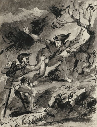 Faust and Mephistopheles on the Blocksberg by Ferdinand Victor Eugene Delacroix