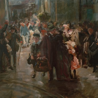 At the Station by Ferdinand Brutt