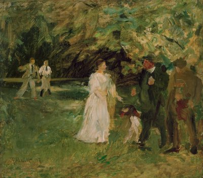 Conversation in the Park by Ferdinand Brutt