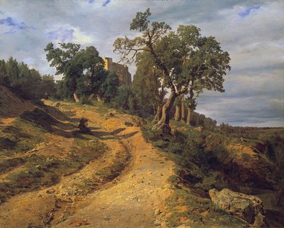 The Ruins of Liechtenstein near Mödling by Ferdinand Georg Waldmuller