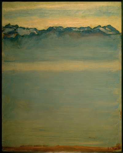 Lake Geneva with the Savoy Alps by Ferdinand Hodler