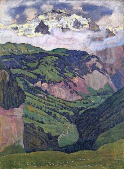 The Jungfrau seen from Isenfluh by Ferdinand Hodler