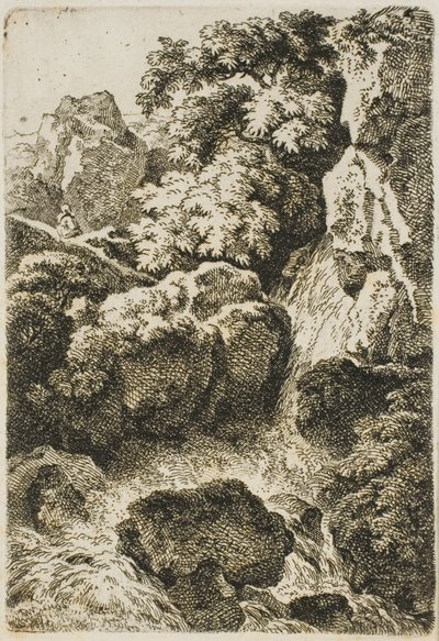 Waterfall by Ferdinand Kobell