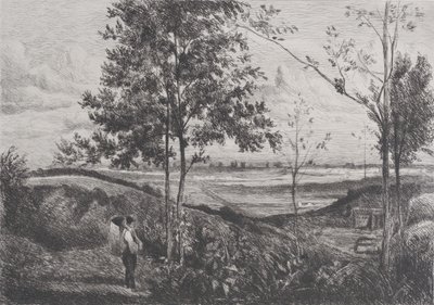 Landscape after Corot by Ferdinand Lefman