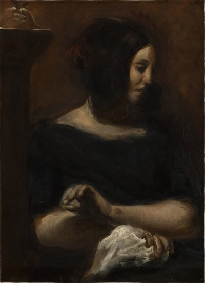 George Sand, 1838 by Ferdinand Victor Eugene Delacroix