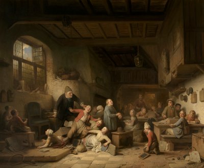 Village Schoolhouse by Ferdinand de Braekeleer