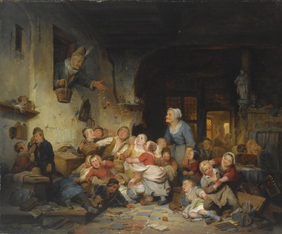 The Village School by Ferdinand de Braekeleer the Elder