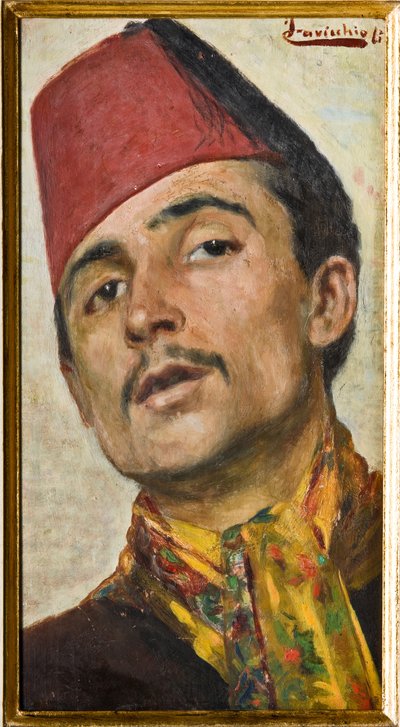 Man Wearing a Fez by Ferdinando Cavicchioli