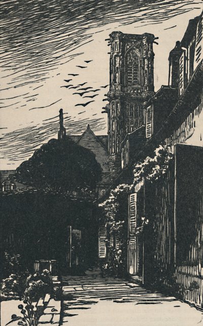 Nevers - Cathedral Tower, 1919 by Fernand Chalandre