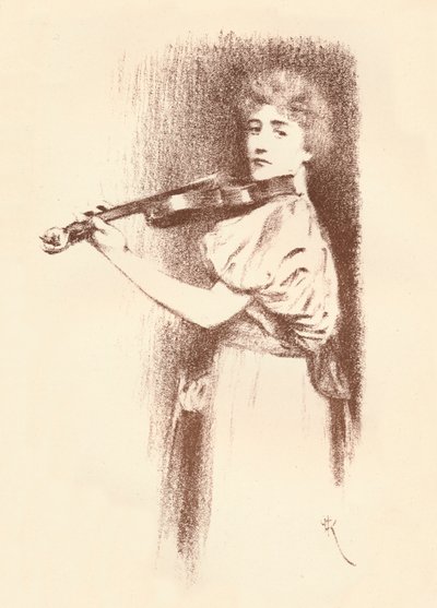 A Violinist by Fernand Khnopff