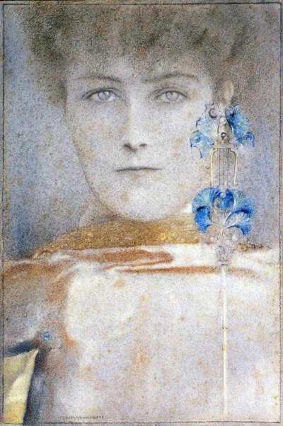 White mask by Fernand Khnopff