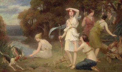 Diana and Her Hunting Maidens by Fernand Le Quesne