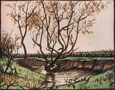 The Stream by Fernand Scouflaire
