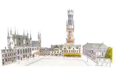 Burg Square, Bruges, Belgium by Fernando Aznar Cenamor