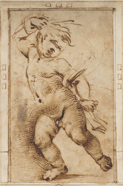 Dancing Putto Holding a Drapery by Filippino Lippi