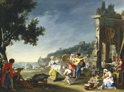 Tarantella at Mergellina, c.1750 by Filippo Falciatore