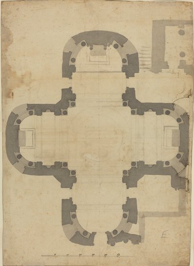 Floor Plan [verso] by Filippo Juvarra