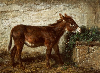 Donkey at Crib by Filippo Palizzi