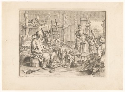 Pulcinella as Schoolmaster by Filippo Vasconi