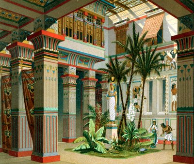 Ancient Egyptian palace interior, 1888 by Firmin Didot
